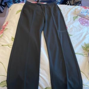 Old Navy size 6 regular high waisted wide leg dress pants grey black color
